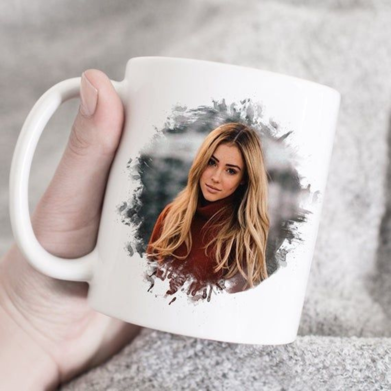 Customized White Photo Mug (Pack of 1)